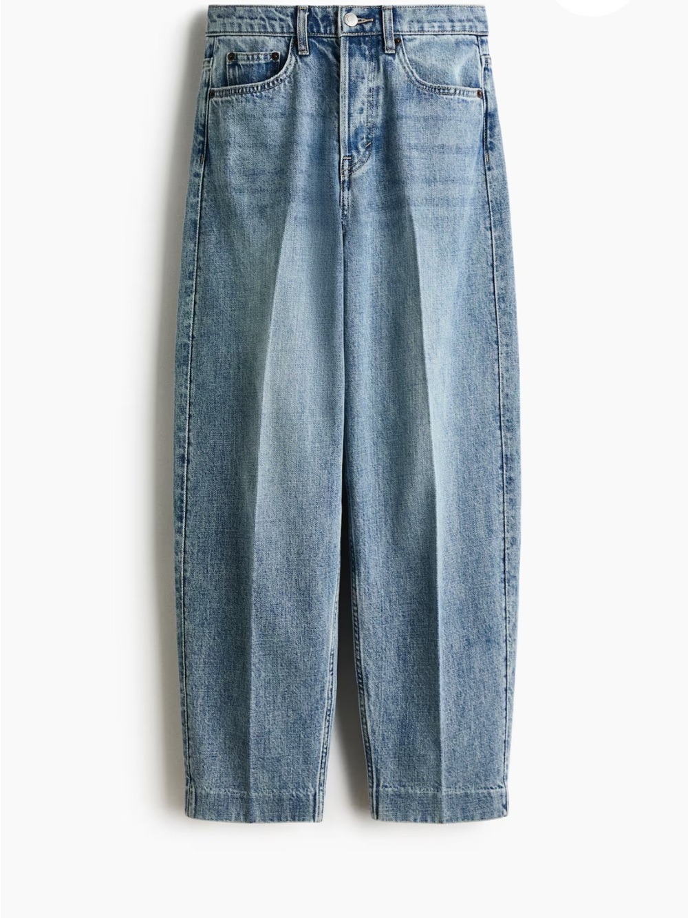 H&M Light Wash High-Rise Straight Jeans